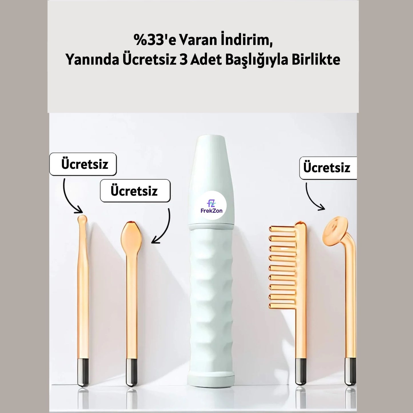 FrekZon Ev Tipi Profesyonel Yüksek Frekans Bakım Seti