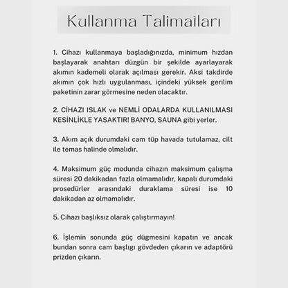 FrekZon Ev Tipi Profesyonel Yüksek Frekans Bakım Seti