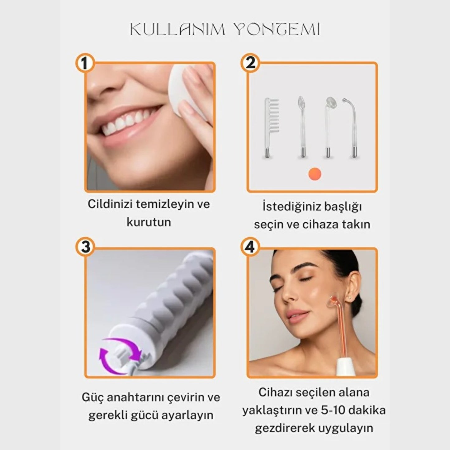 FrekZon Ev Tipi Profesyonel Yüksek Frekans Bakım Seti